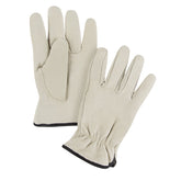 Winter-Lined Driver's Gloves, Small, Grain Cowhide Palm, Fleece Inner Lining/Gants de conducteur doublés pour l'hiver, Petit, Paume en Cuir fleur de vache, Molleton